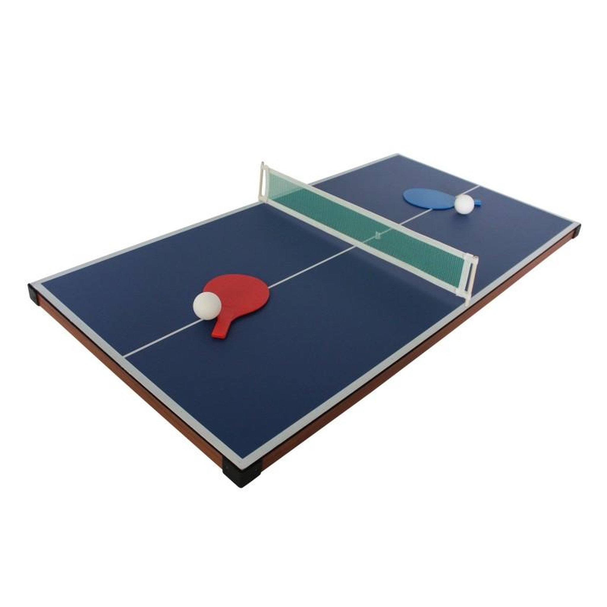 Voir la diapositive 2 : PLAY4FUN Plateaux Multi-jeux, 14 jeux : Ping Pong, Air Hockey, Bowling, Echec, Mikado, Back Gammon 97 x 49 x 3 cm