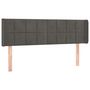 Voir la diapositive 2 : VIDAXL Tete de lit avec oreilles Gris fonce 147x16x78/88 cm Velours
