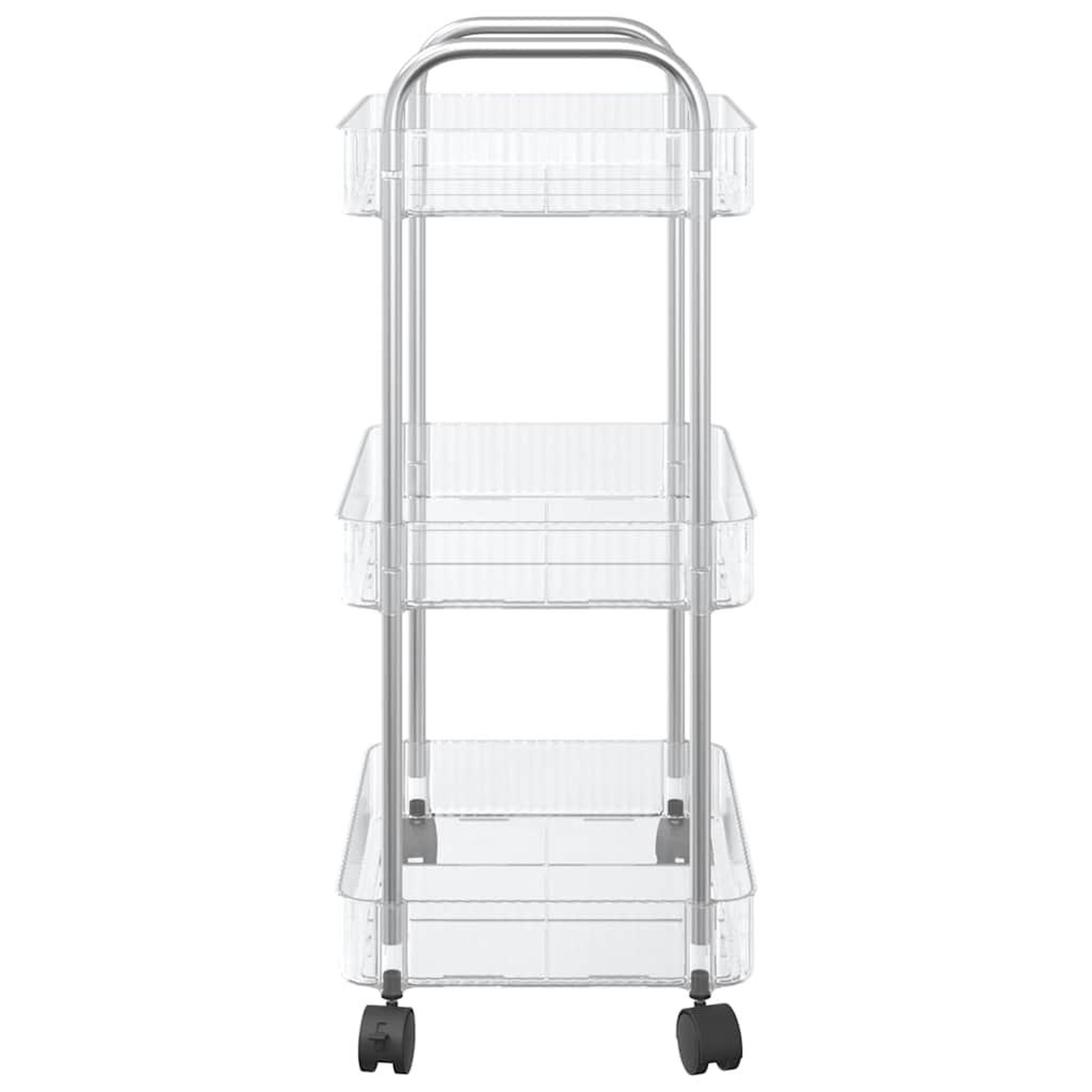 Voir la diapositive 5 : VIDAXL Chariot de rangement a 3 niveaux transparent acrylique