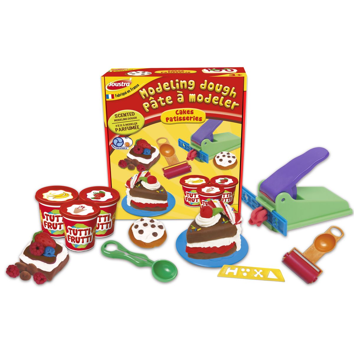 JOUSTRA Coffret pâte à modeler Cakes et Pâtisseries