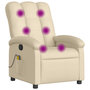 Voir la diapositive 2 : VIDAXL Fauteuil de massage inclinable Creme Tissu