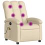 Voir la diapositive 2 : VIDAXL Fauteuil de massage inclinable Creme Tissu