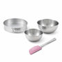 Voir la diapositive 1 : ZENKER Set de 4 ustensiles de pâtisserie moule à gâteaux bol et spatule pâtisserie Zenker Silver