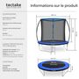 Voir la diapositive 6 : tectake Trampoline Ø 244 cm certifié GS noir/bleu