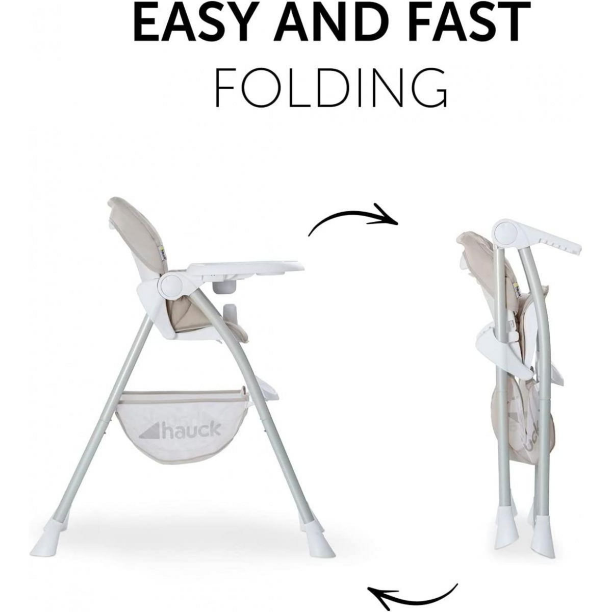 HAUCK Chaise haute Sit N Fold Beige