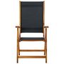 Voir la diapositive 3 : VIDAXL Chaises de jardin pliantes lot de 4 acacia massif et textilene