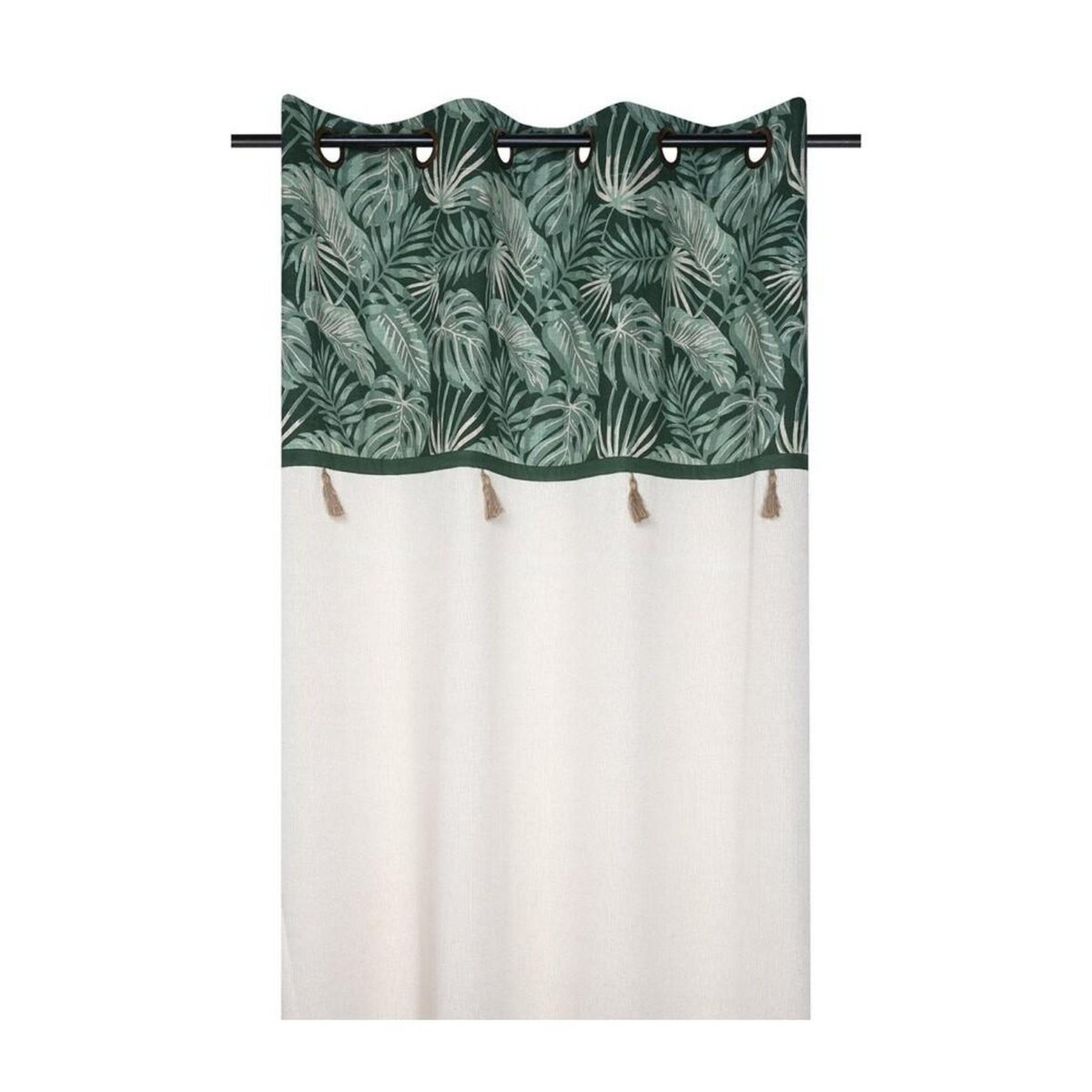 Lovely Casa Rideau à œillets 140x260 cm Vibes vert coton