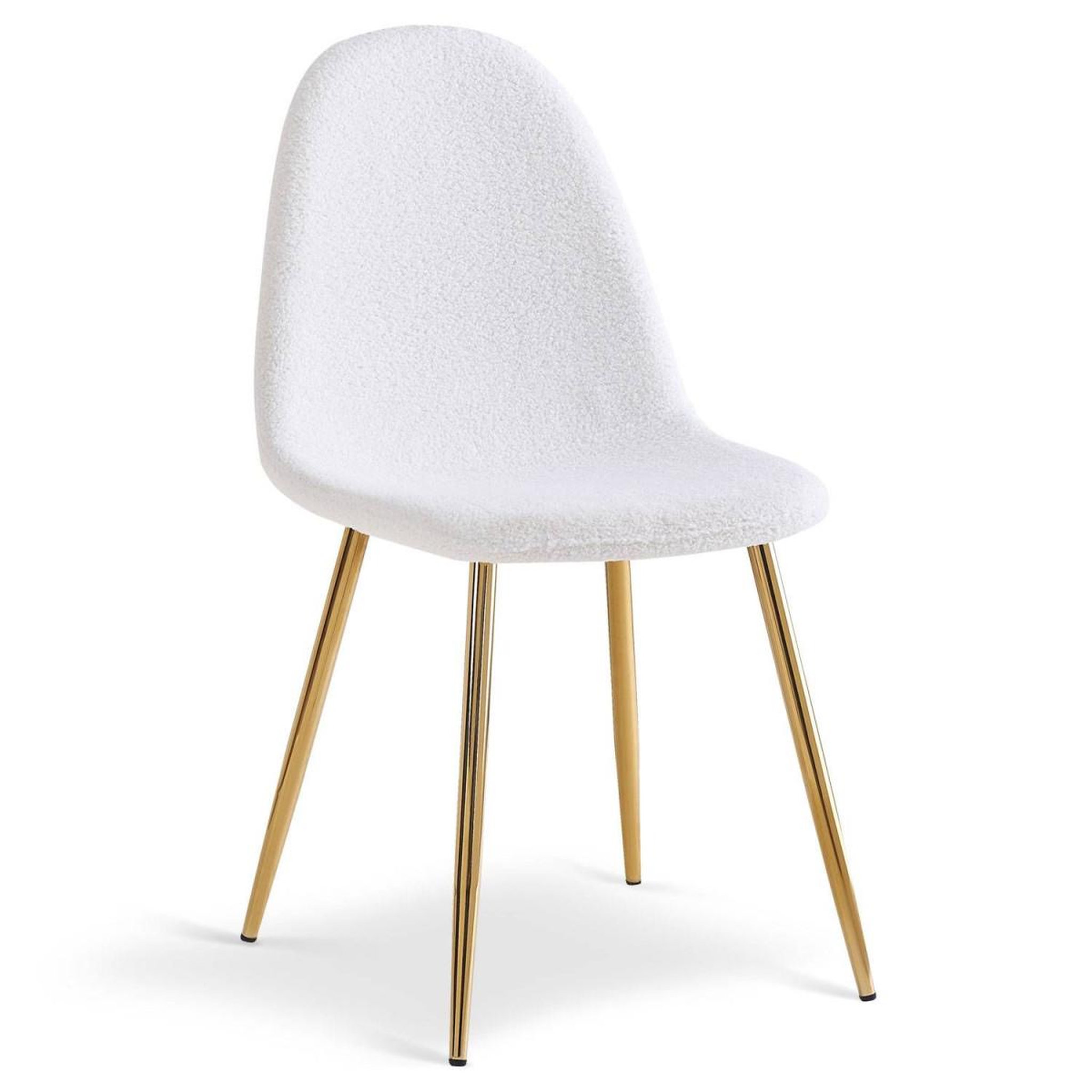 Voir la diapositive 3 : Paris Prix Lot de 4 Chaises Bouclette  Waynor  87cm Blanc
