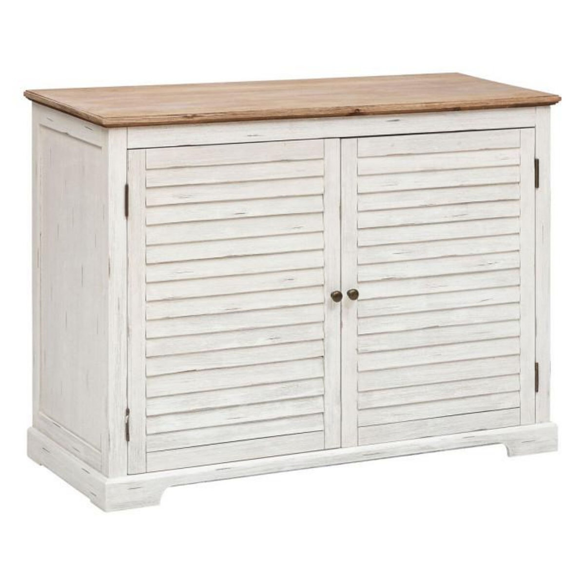 ATMOSPHERA Buffet 2 Portes en Bois  Olbia  110cm Blanc