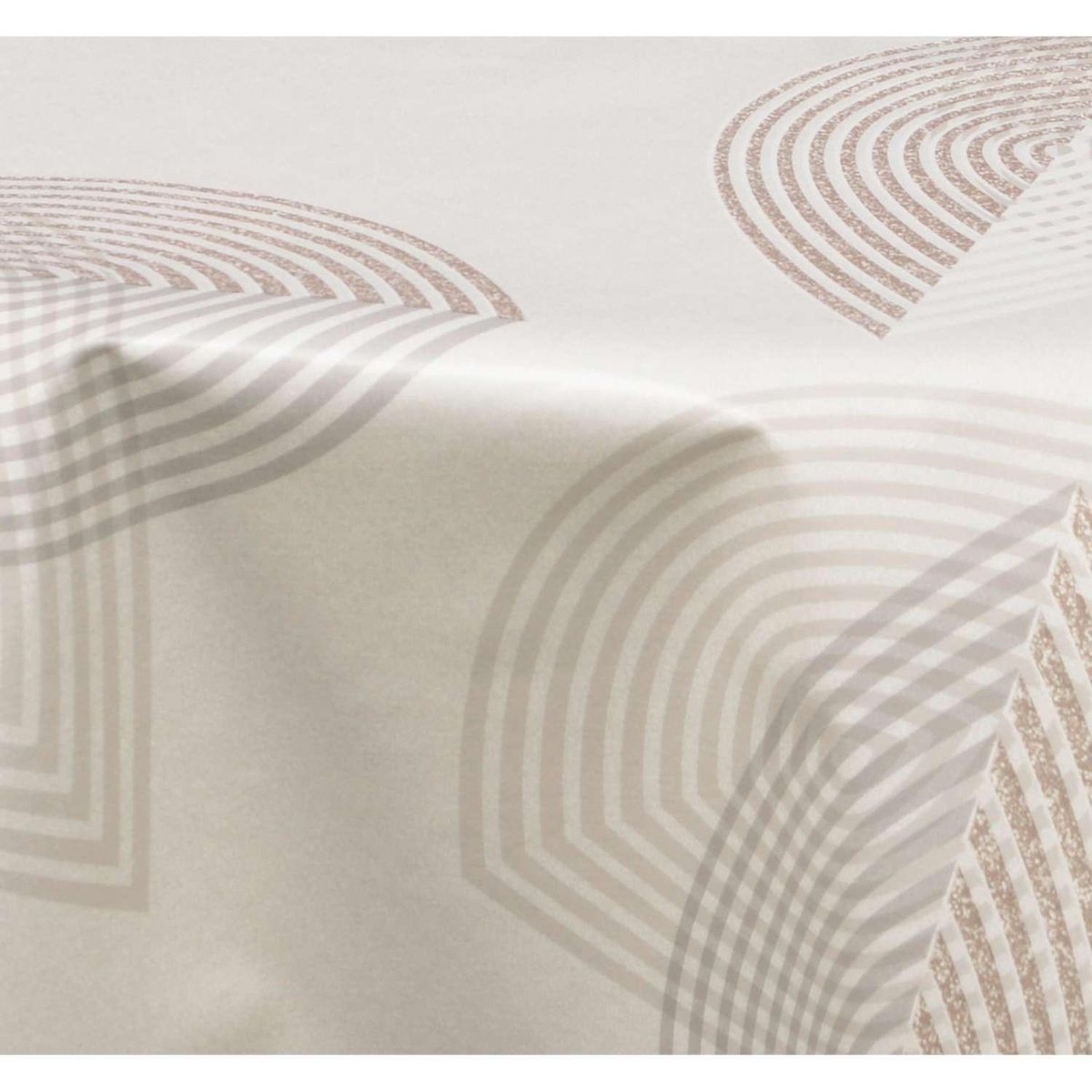 HABITABLE Nappe en toile cirée ronde Baleo - Diam. 150 cm - Ecru