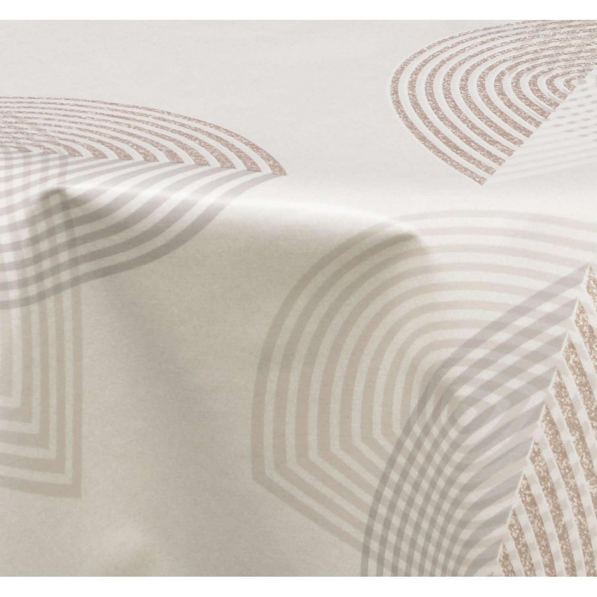 HABITABLE Nappe en toile cirée ronde Baleo - Diam. 150 cm - Ecru