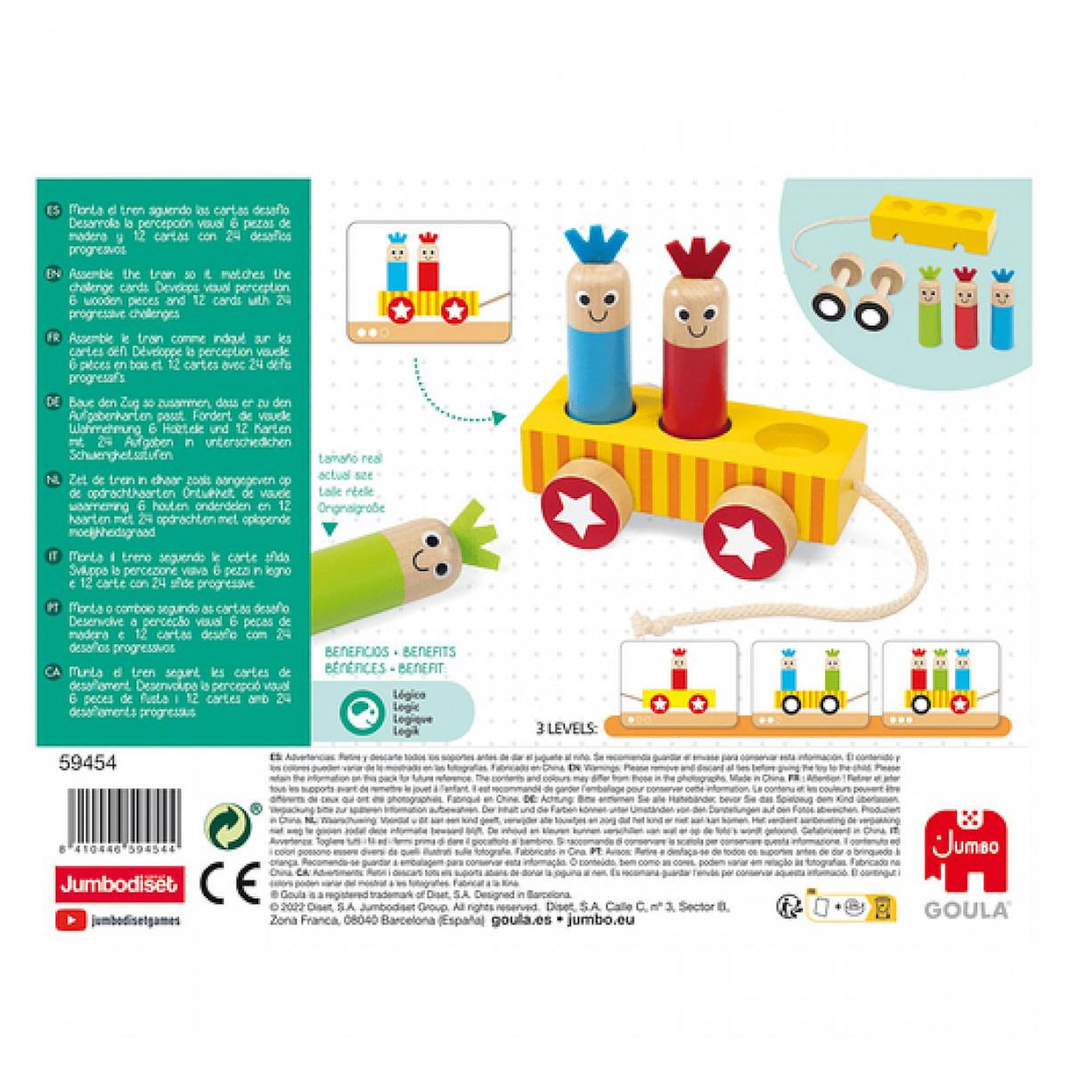 Goula Logic train en bois a assembler