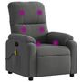 Voir la diapositive 2 : VIDAXL Fauteuil inclinable de massage gris fonce tissu microfibre