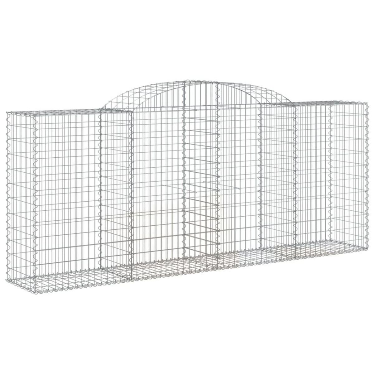VIDAXL Paniers a gabions arques 8 pcs 300x50x120/140 cm fer galvanise