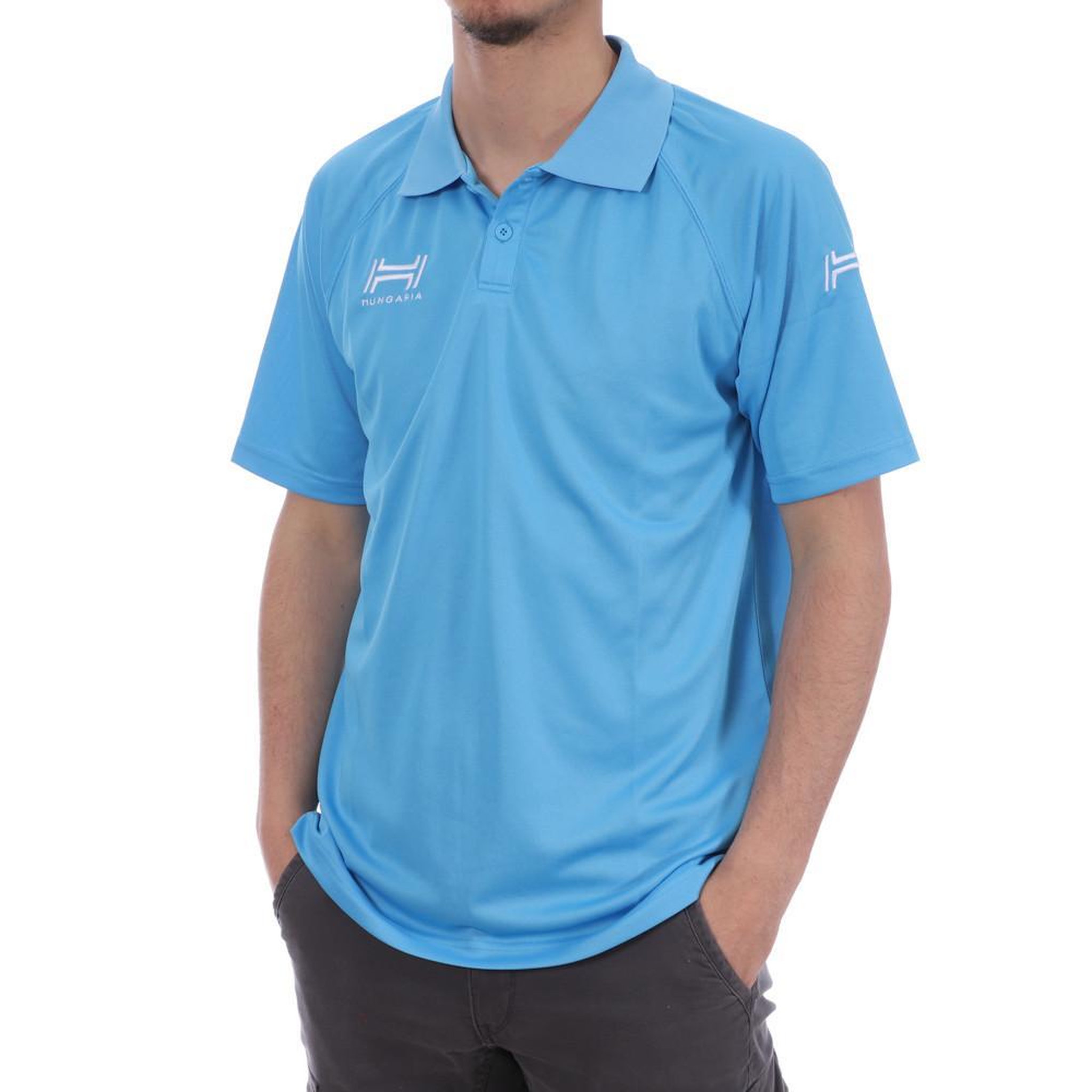 HUNGARIA Polo  Homme Hungaria Training Premium. Coloris disponibles : Bleu