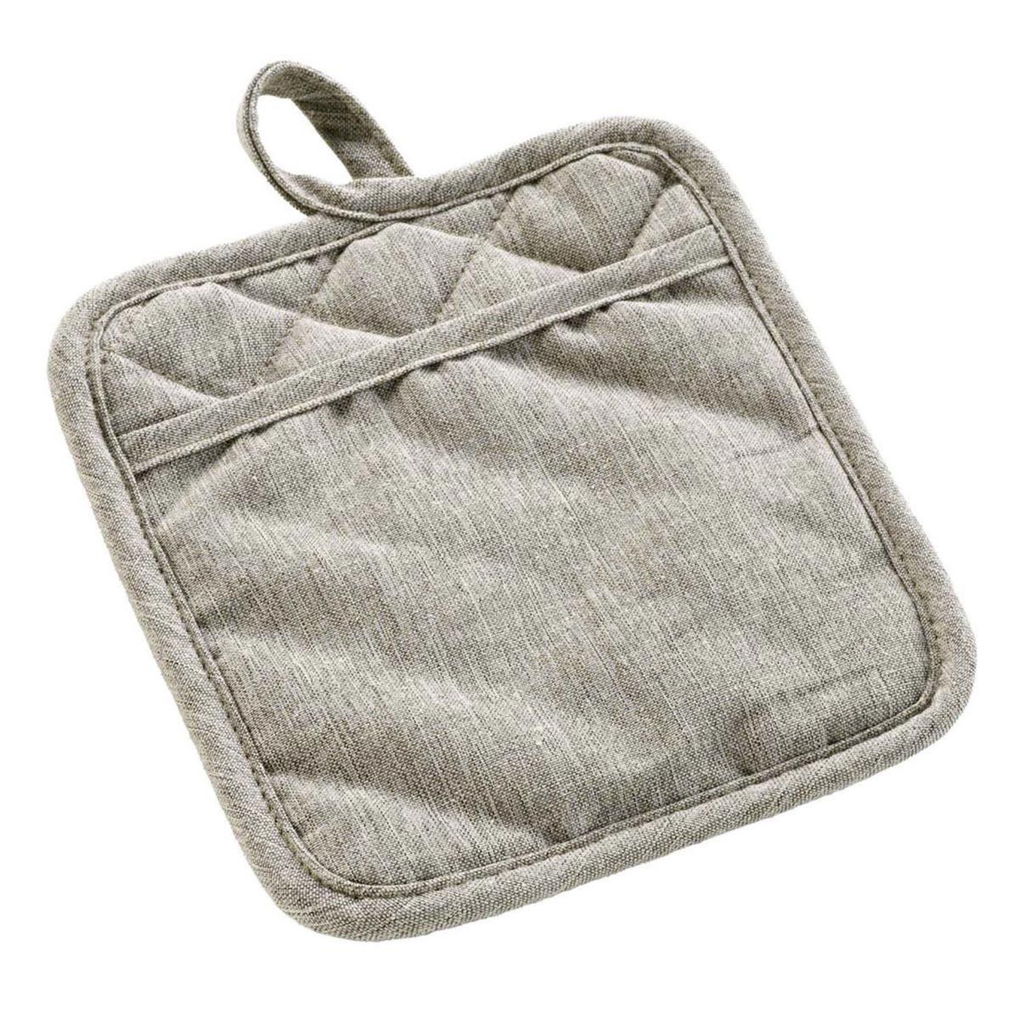 Douceur d'Intérieur Manique de cuisine avec poche  adam  18cm beige lin