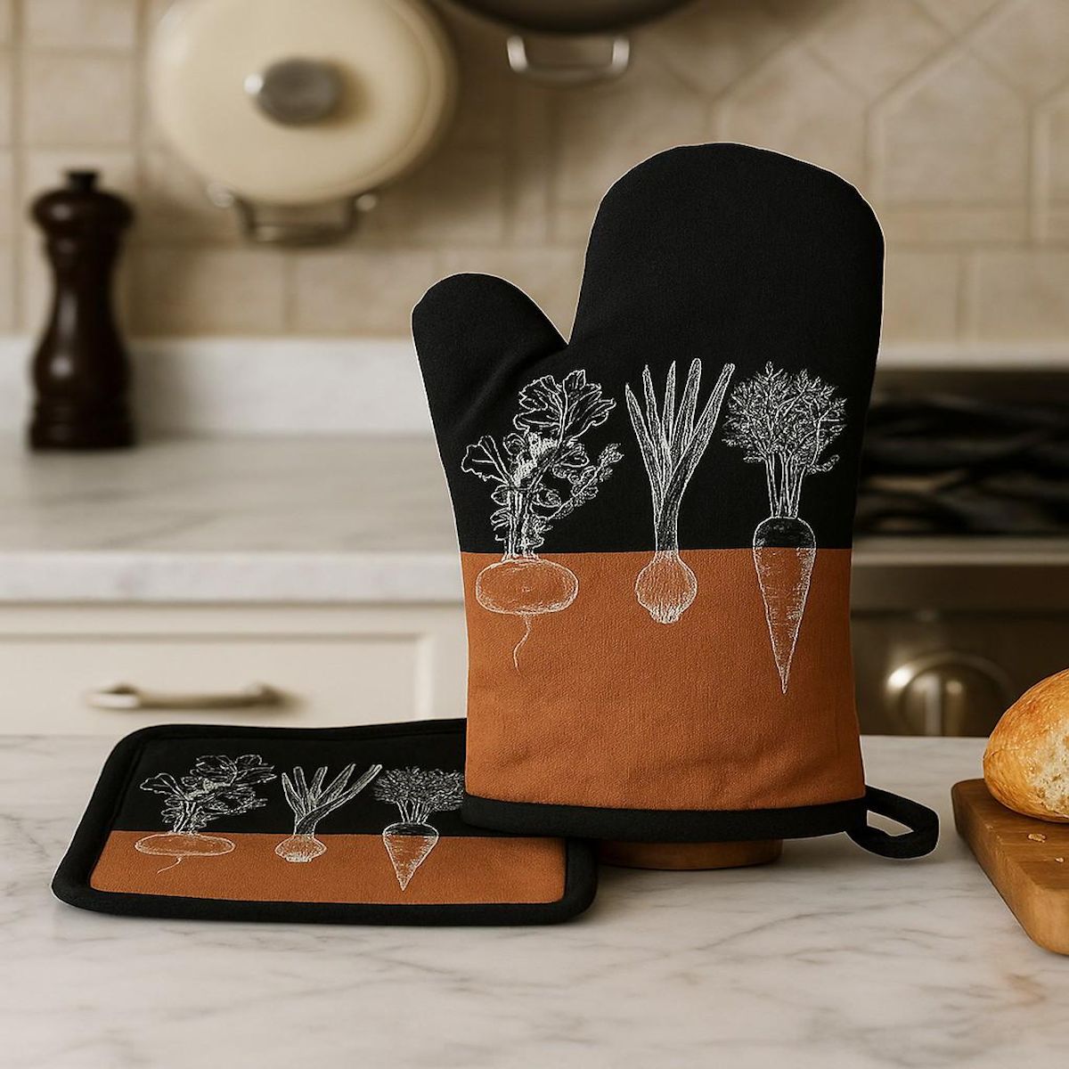 Les Ateliers du Linge Gant et manique imprimés