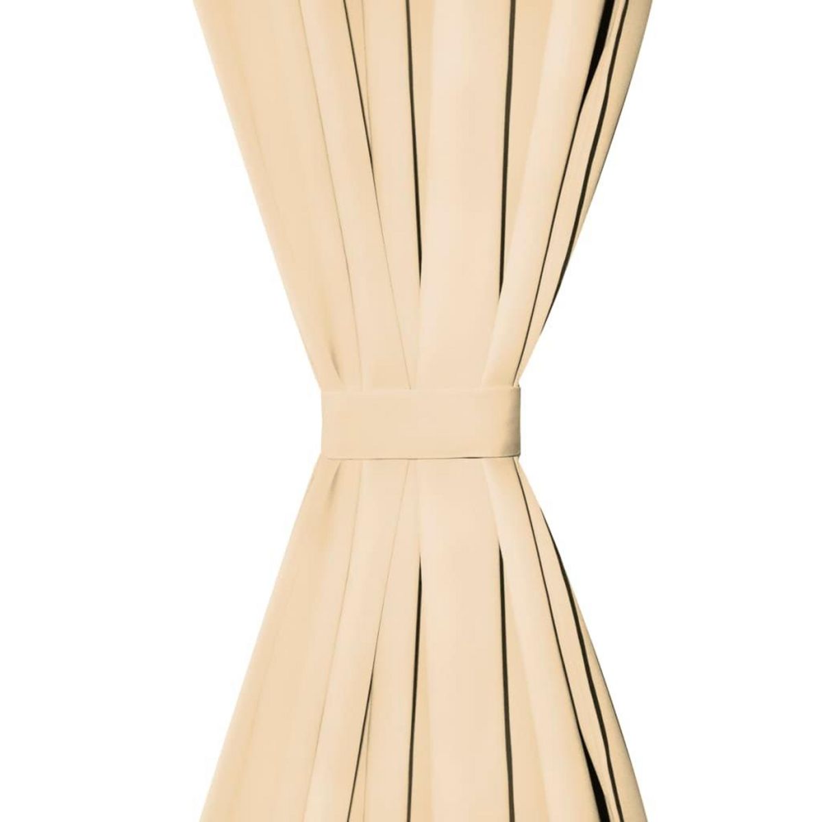 VIDAXL Rideau occultant avec boucles 2 pcs 140 x 245 cm Beige