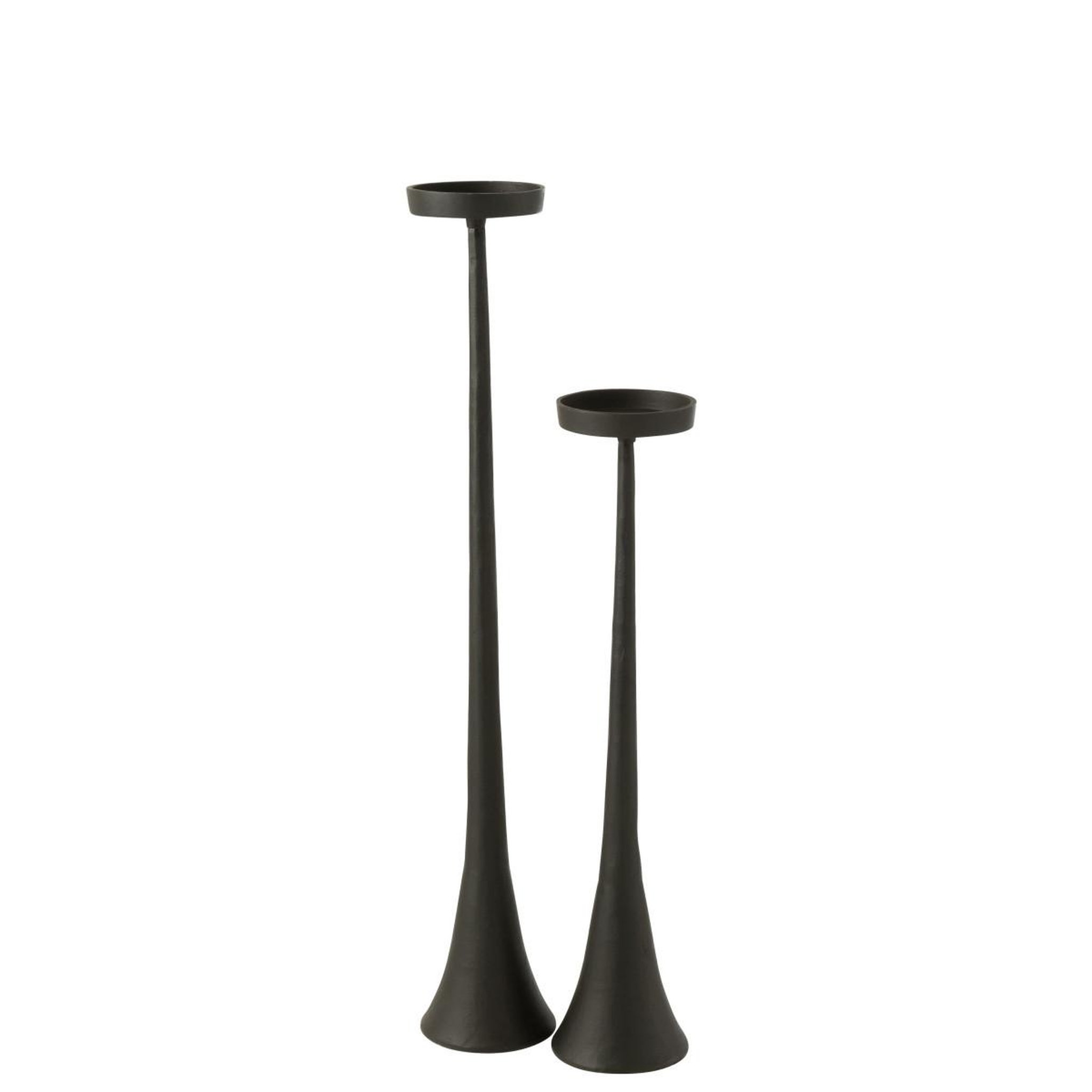 Voir la diapositive 3 : J-LINE Bougeoir Vintage  Luky  79cm Noir