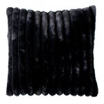 Paris Prix Coussin Imitation Fourrure  Matisse  40x40cm Noir