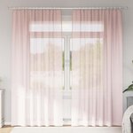 VIDAXL Rideaux en voile avec boucles 2 pcs rose clair 140x245 cm
