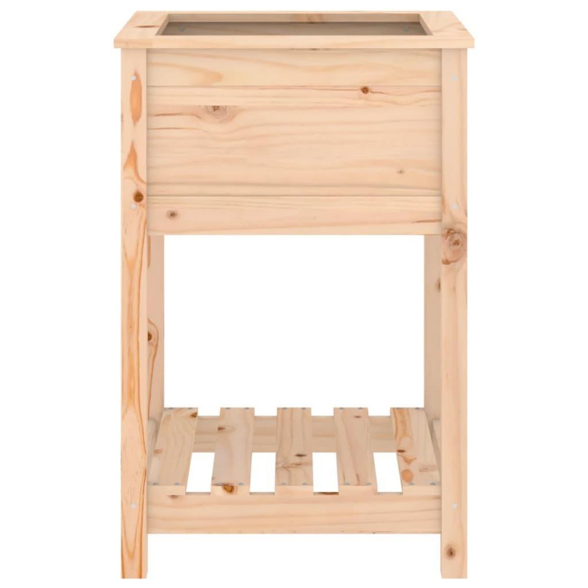 VIDAXL Jardiniere avec etagere 54x54x81 cm Bois massif de pin