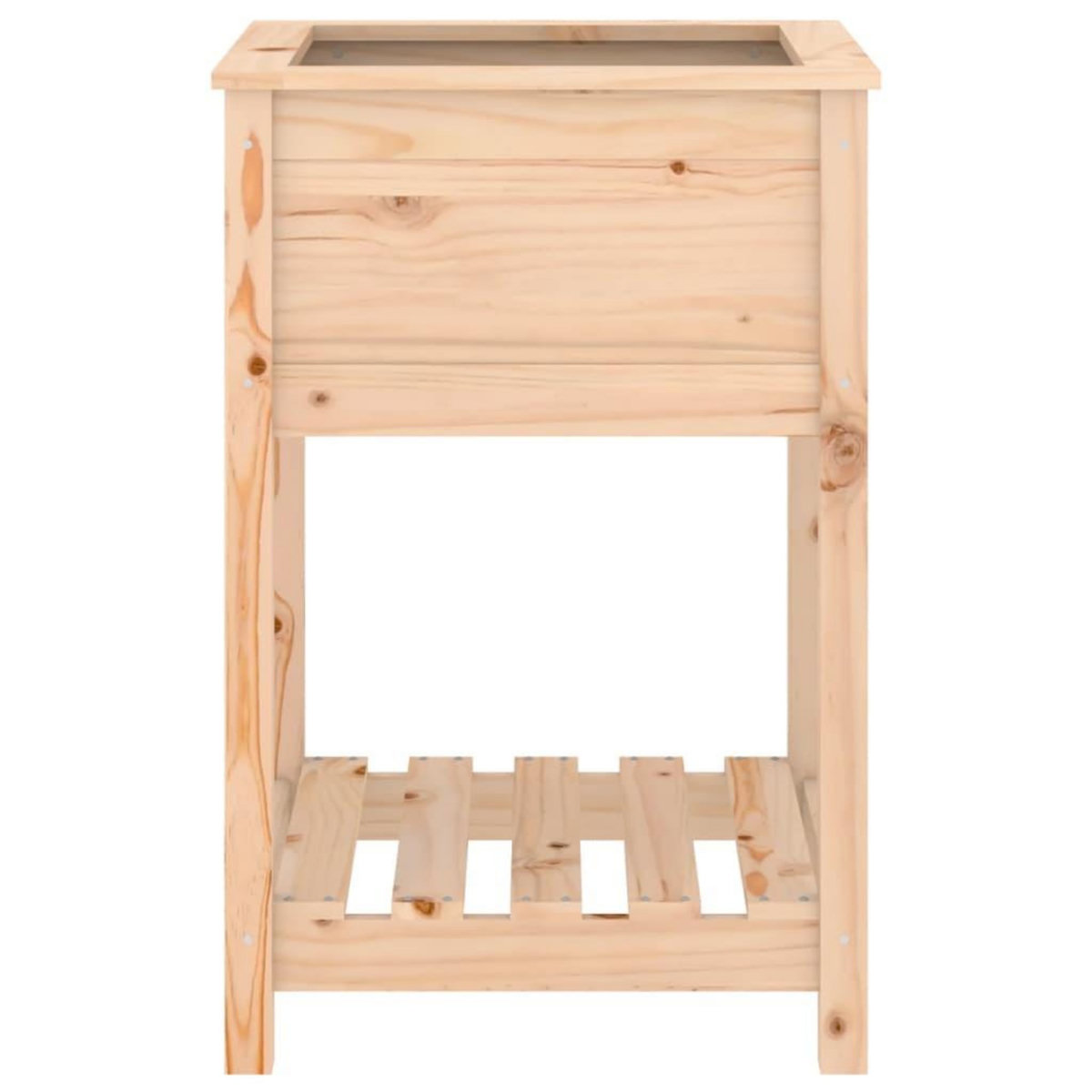 VIDAXL Jardiniere avec etagere 54x54x81 cm Bois massif de pin