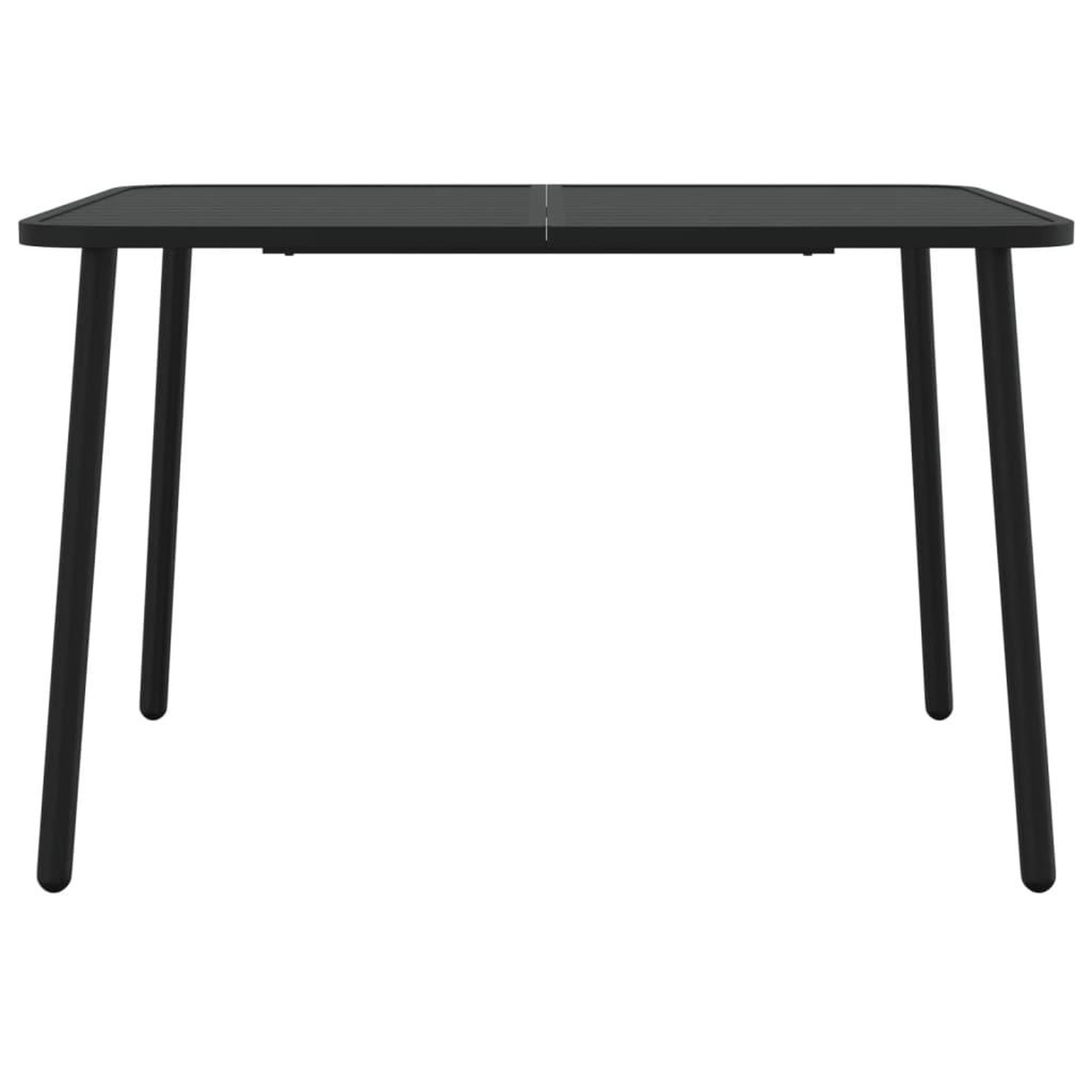 Voir la diapositive 3 : VIDAXL Table de jardin anthracite 110x80x71 cm acier