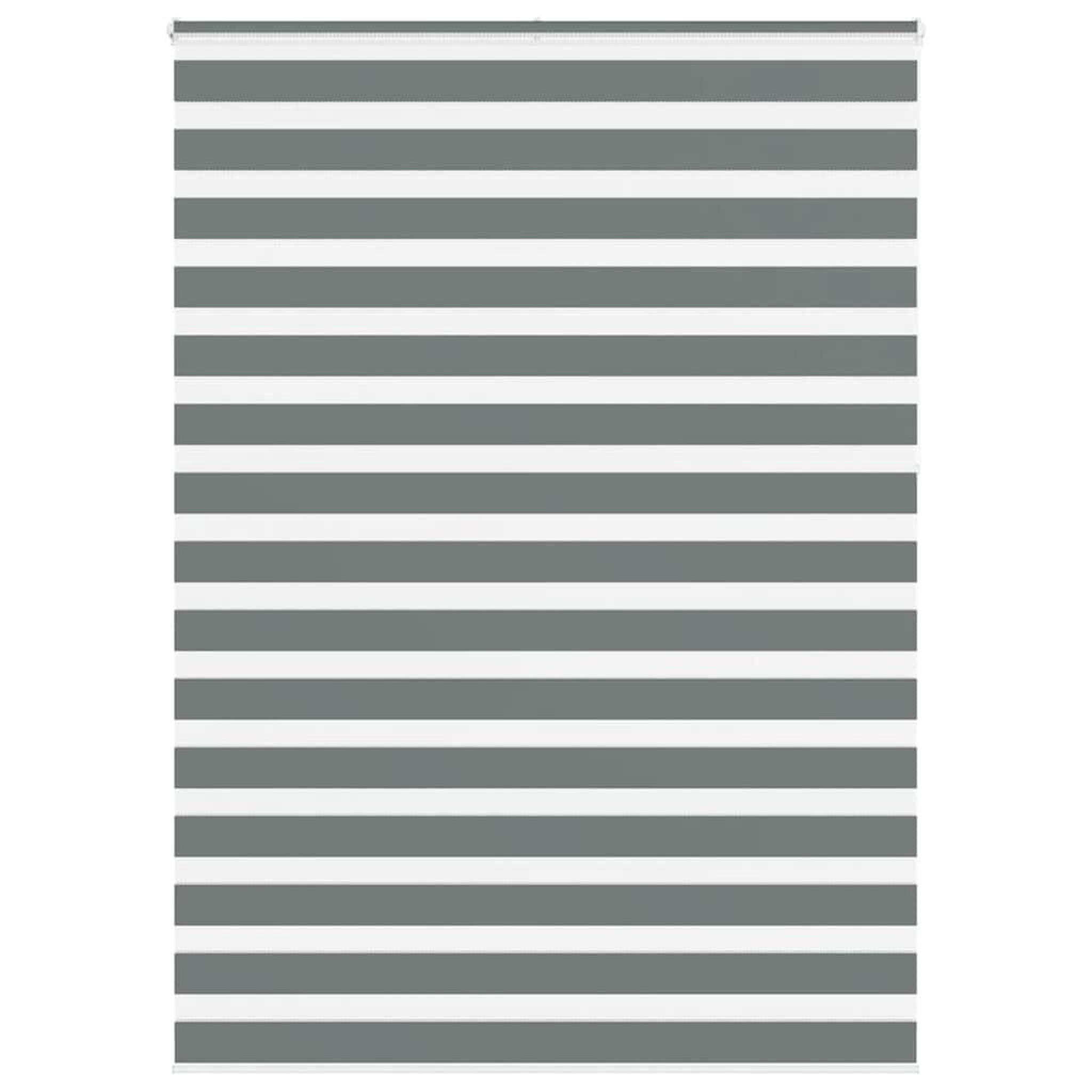 VIDAXL Store zebre gris fonce largeur du tissu 150,9 cm polyester