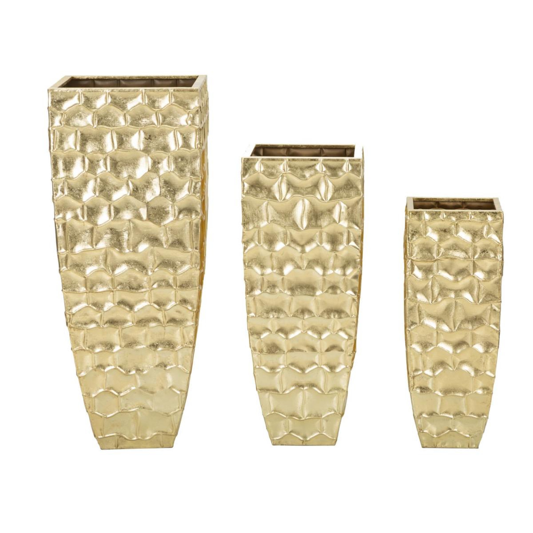 Paris Prix Lot de 3 vases en métal  glody  94cm or