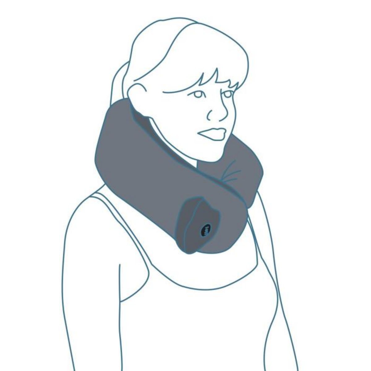 Paris Prix Coussin Vibrant  Tour de Cou  85cm Gris