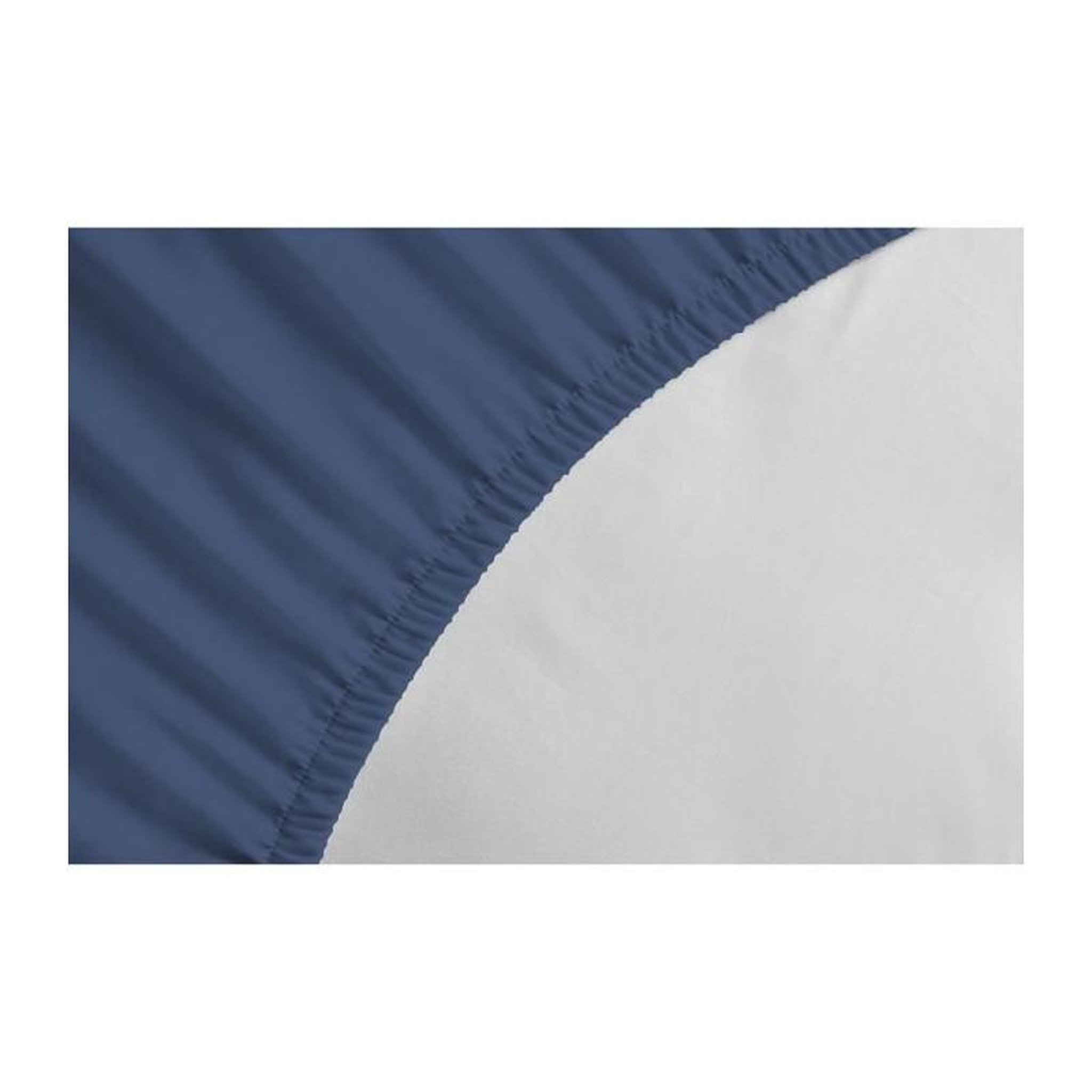 Voir la diapositive 2 : LOVELY HOME LOVELY HOME Drap housse - 180 x 200 + 25 cm - 100% coton - Bleu