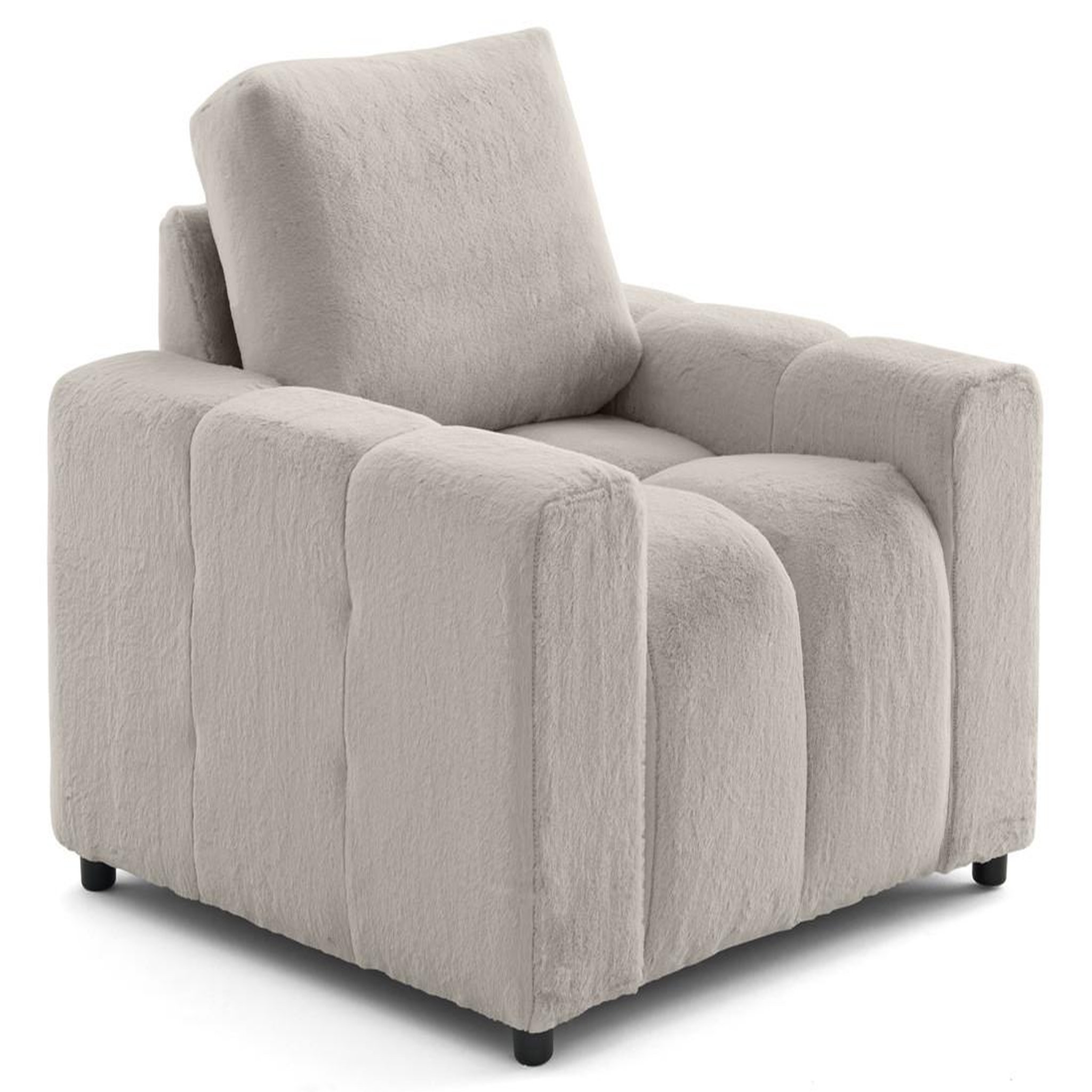 Voir la diapositive 1 : LISA DESIGN Crocus - fauteuil en fausse fourrure