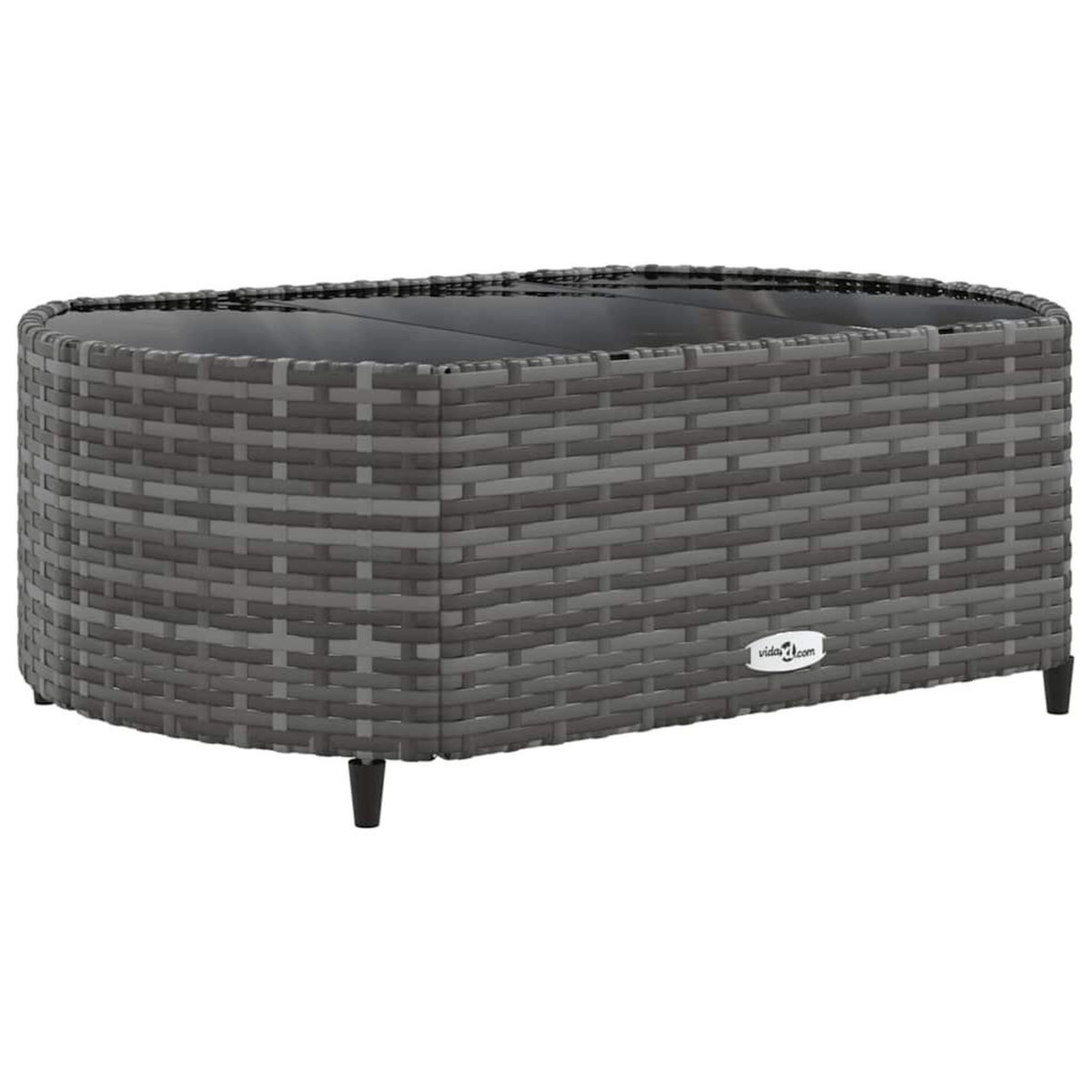 VIDAXL Salon de jardin 8 pcs avec coussins gris resine tressee
