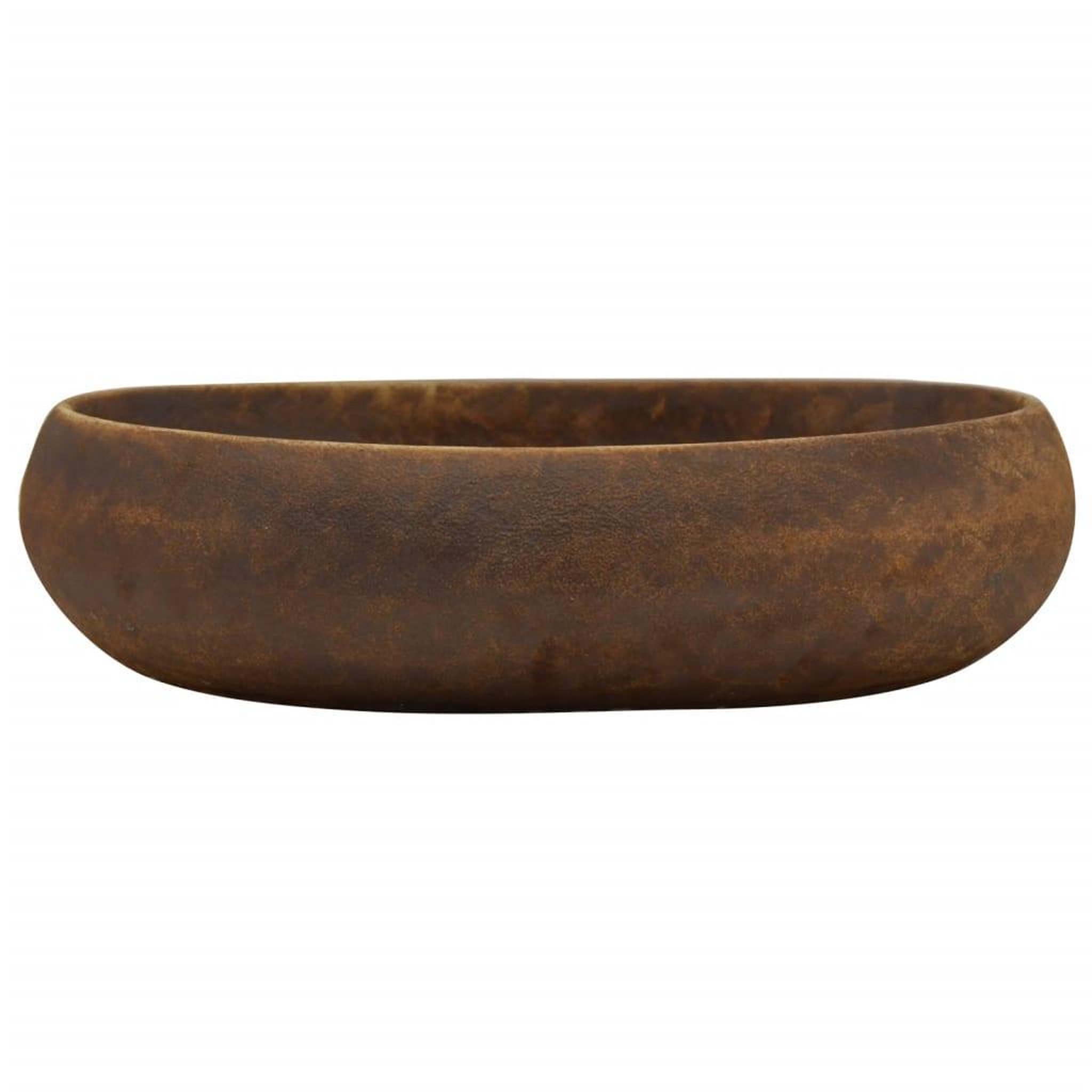 Voir la diapositive 3 : VIDAXL Vasque a poser marron ovale 59x40x15 cm ceramique