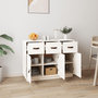 Voir la diapositive 3 : VIDAXL Buffet Blanc 100x40x75 cm Bois massif de pin