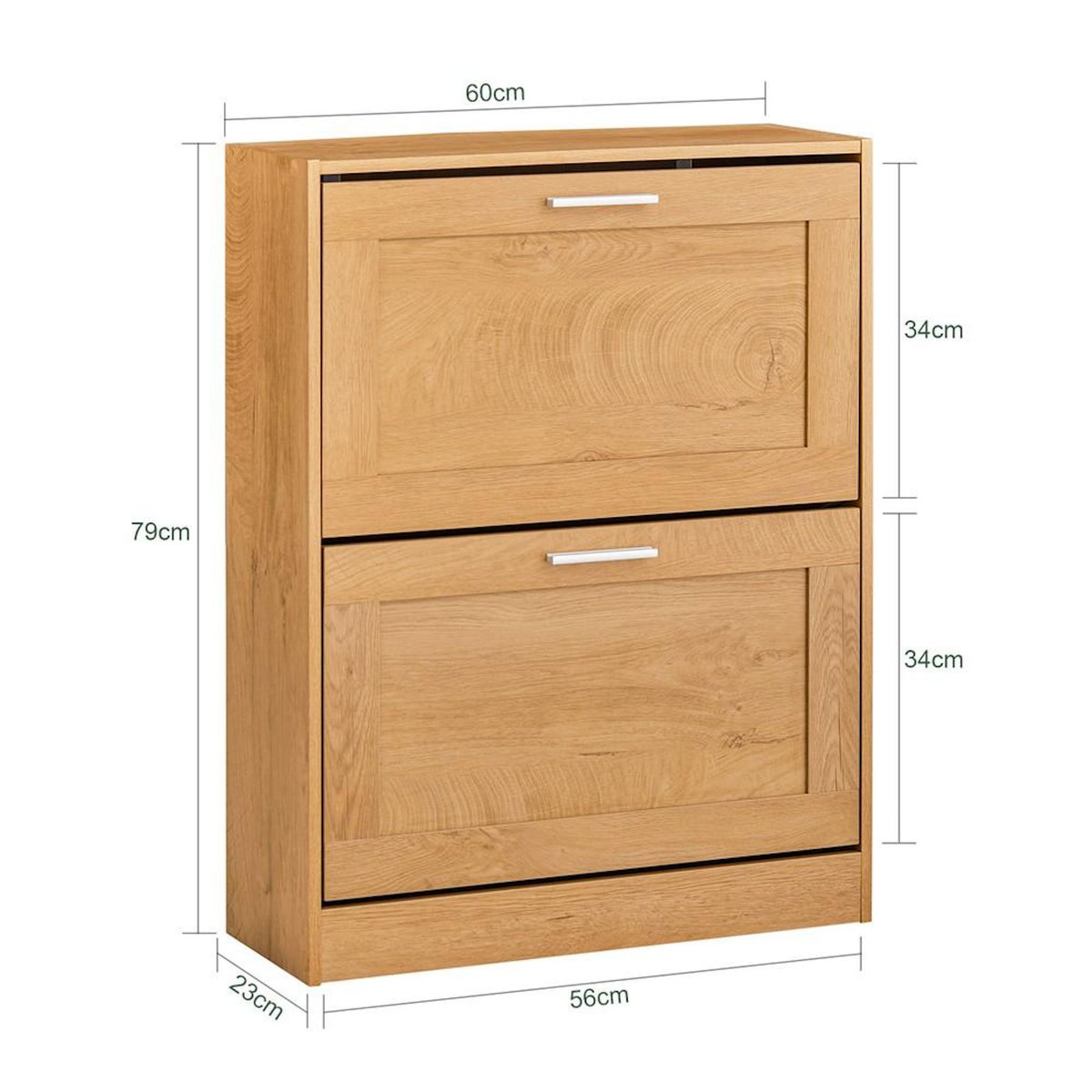 SOBUY SoBuy - Meuble À Chaussures 2 portes - Rustique - FSR137