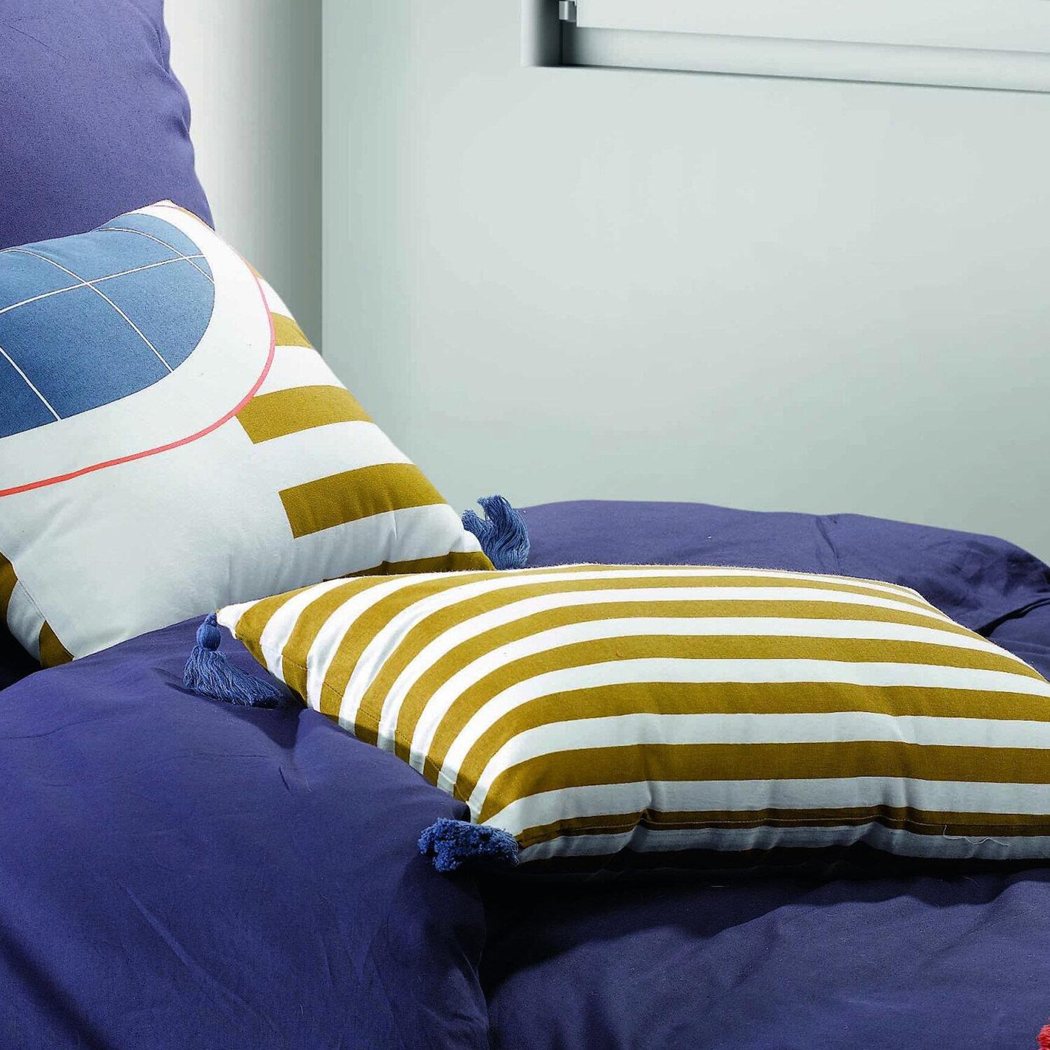 Voir la diapositive 2 : Les Ateliers du Linge Coussin imprimé en polycoton slam