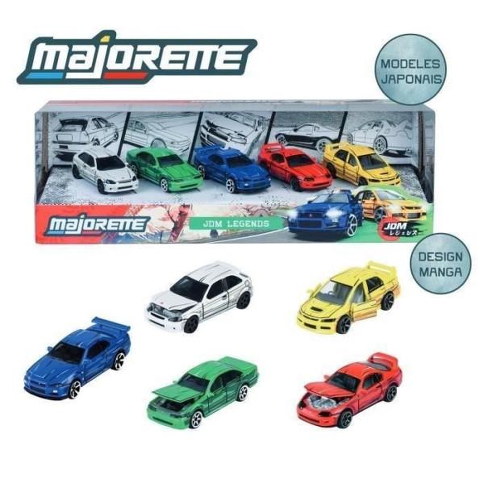 Voir la diapositive 2 : Majorette Coffret de 5 voitures Majorette JDM Legends