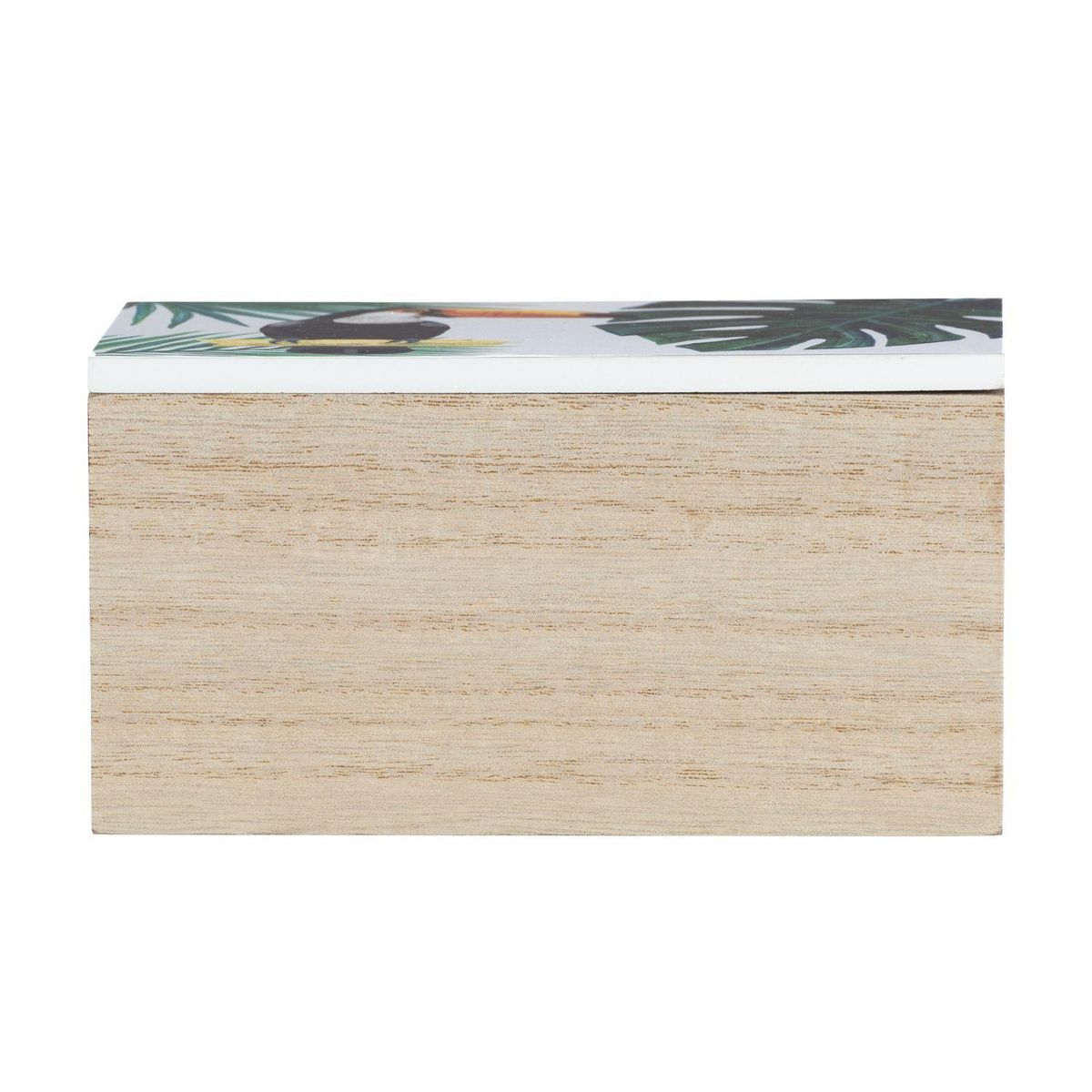Wenko Boîte de rangement tropicale Tucan - L. 10 x H. 8 cm - Vert
