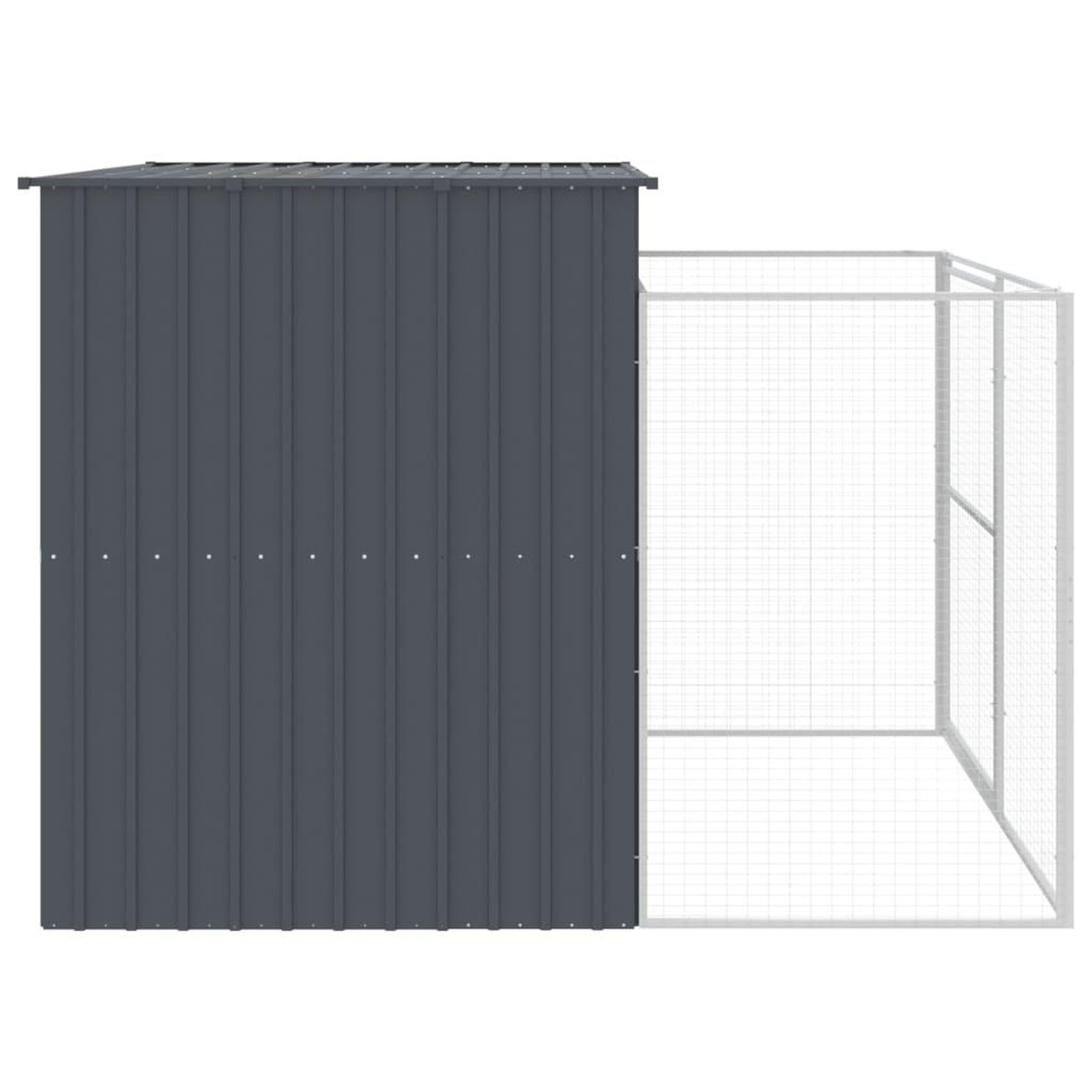 Voir la diapositive 4 : VIDAXL Niche pour chien avec cour anthracite 214x253x181 cm