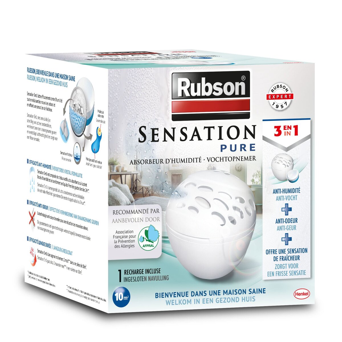 RUBSON Absorbeur d'humidité Sensation Pure 3en1 pas cher 