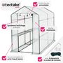 Voir la diapositive 3 : tectake Serre de jardin souple 3,6 m³ avec 4 étagères blanc