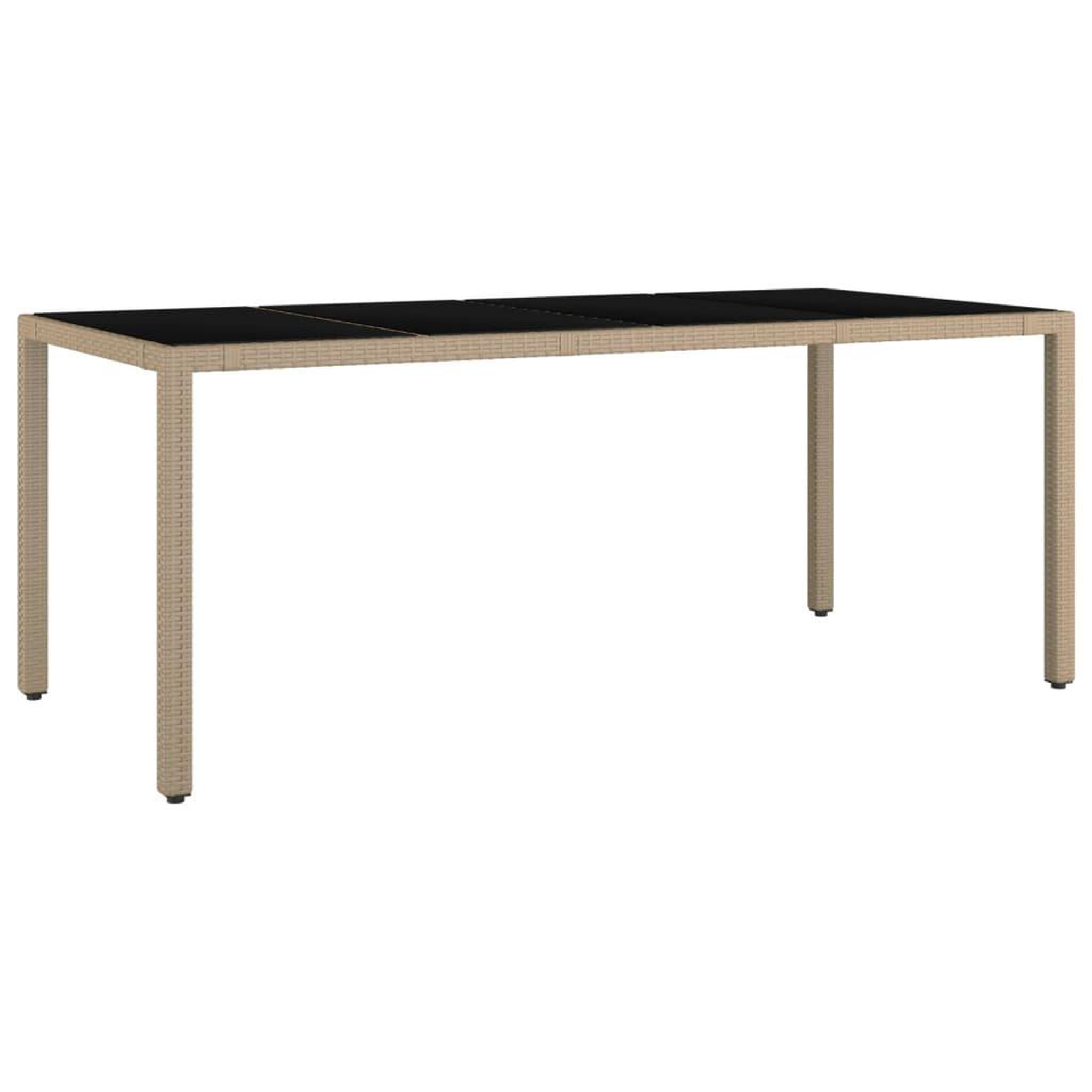Voir la diapositive 3 : VIDAXL Ensemble a manger de jardin et coussins 9 pcs beige Poly rotin