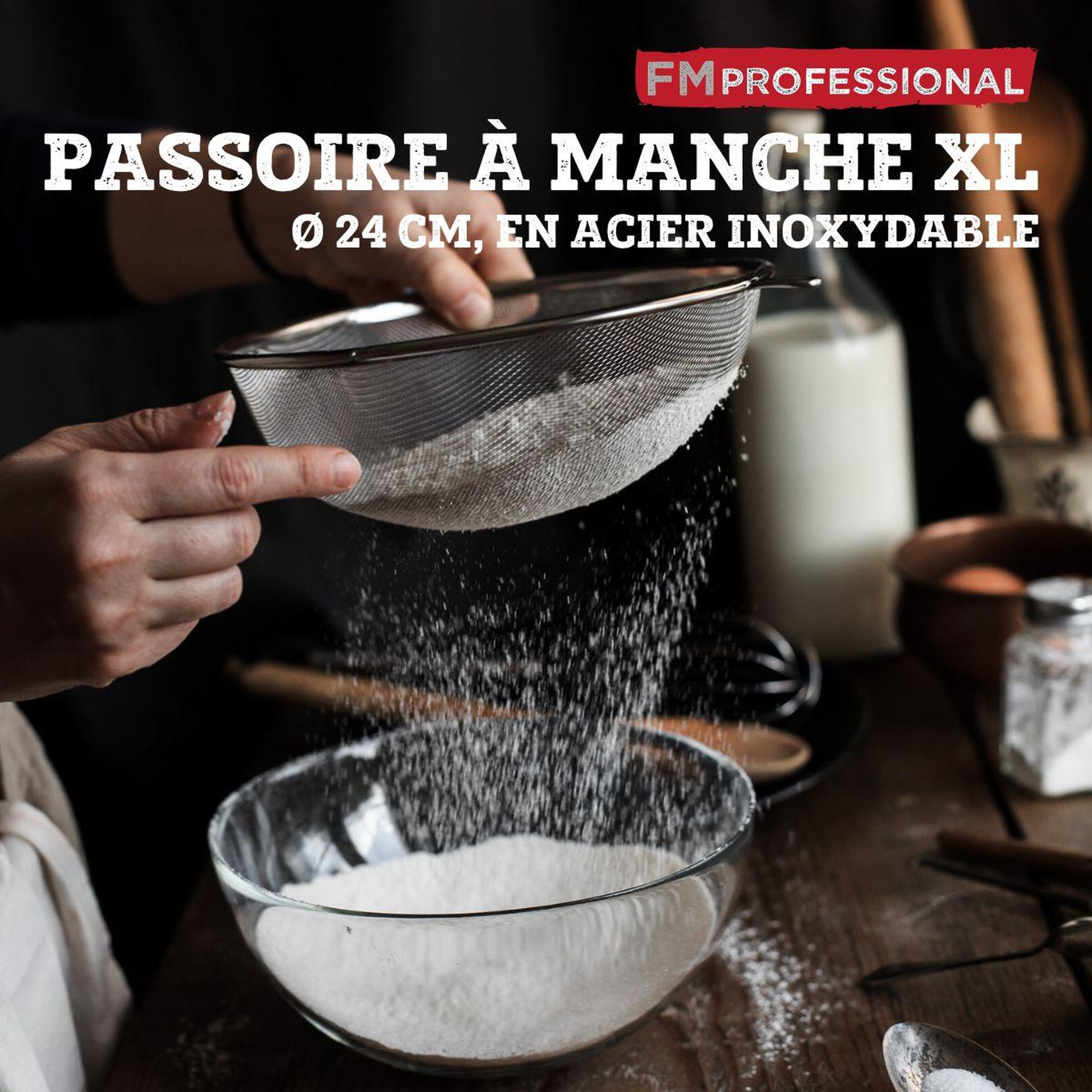 Voir la diapositive 2 : FM PROFESSIONAL Passoire inox xl 24 cm fm professional