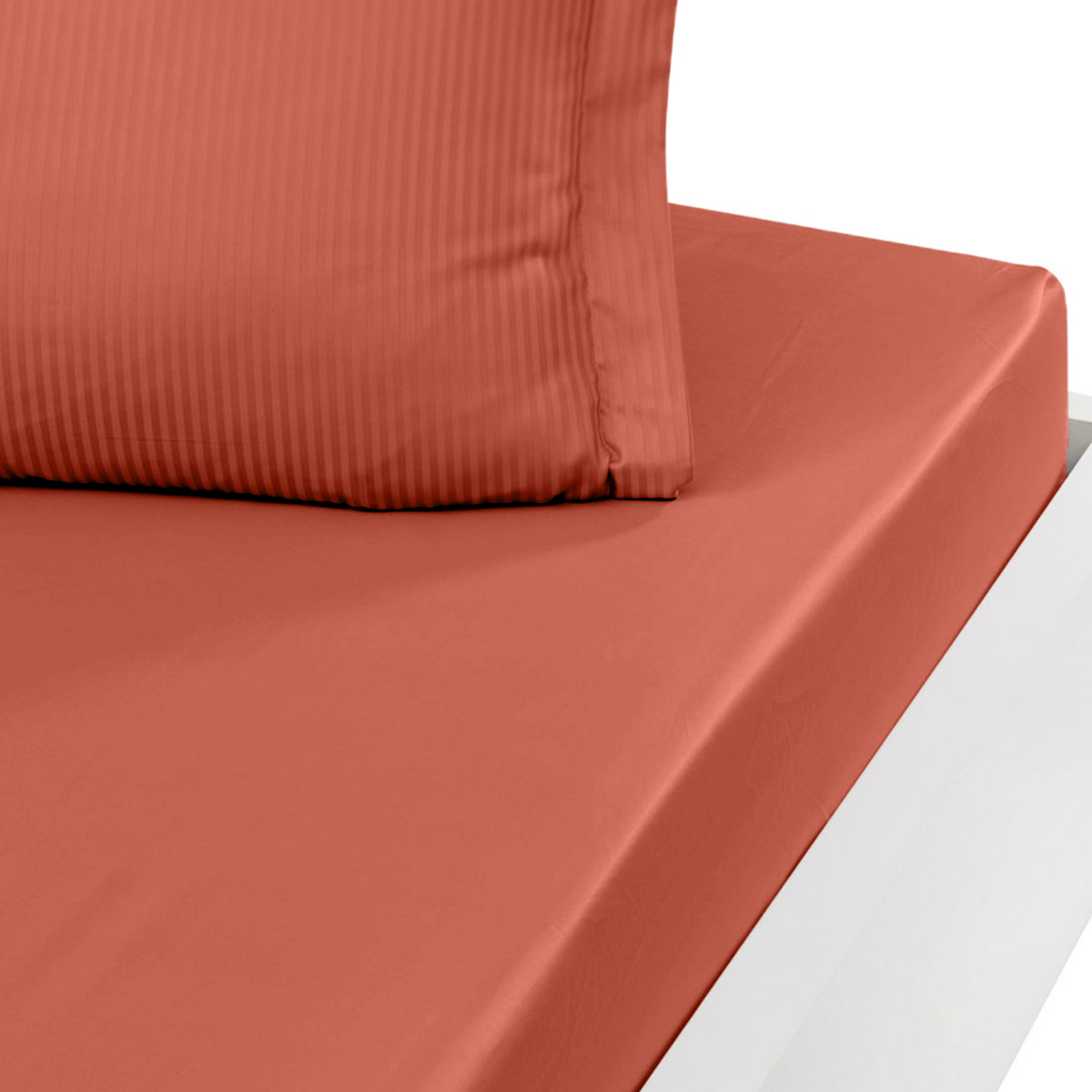 Sensei Maison Drap housse uni satin de coton bonnet 30 cm VERSALUXE