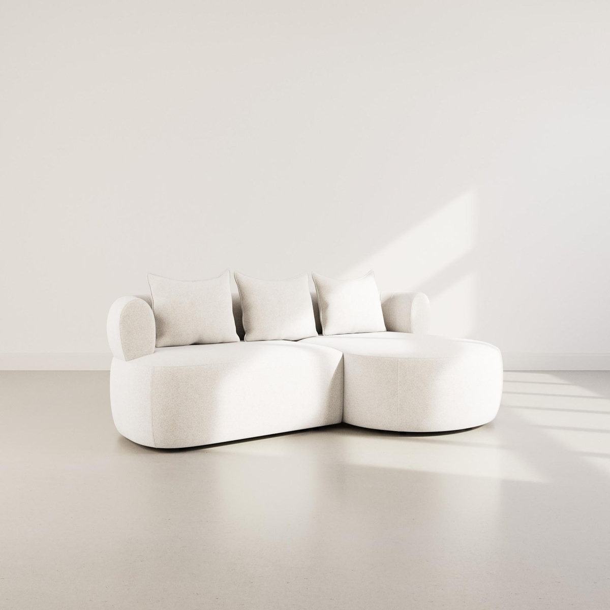 LISA DESIGN Angela - canapé d'angle droit 4 places en velours texturé