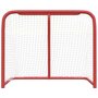 VIDAXL But de hockey rouge et blanc 183x71x122 cm polyester