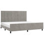 Voir la diapositive 3 : VIDAXL Cadre de lit sans matelas gris clair 200x200 cm velours