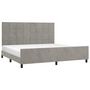 Voir la diapositive 3 : VIDAXL Cadre de lit sans matelas gris clair 200x200 cm velours